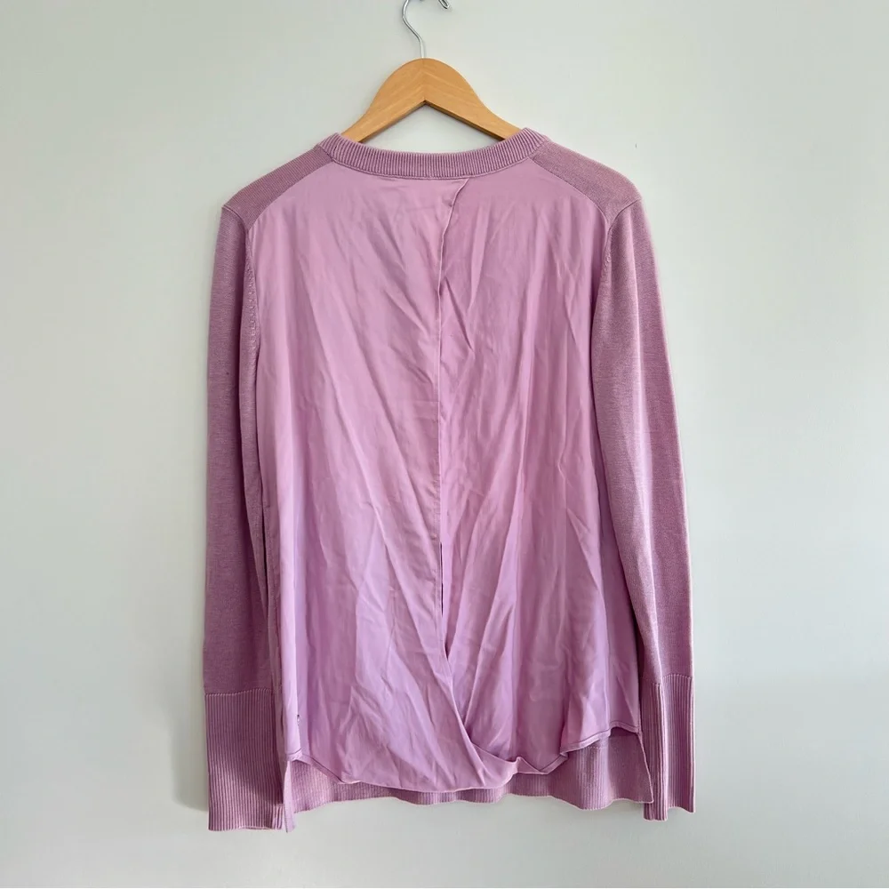 LULULEMON Lavender Still At Ease Antoinette Breezy Back Pullover Sweater Sz 8 - Picture 11 of 15